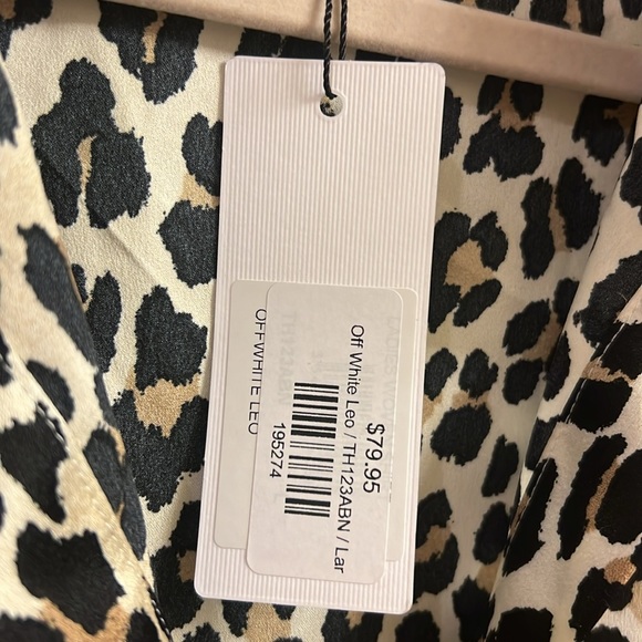 Leopard Stolen Glance Blouse - Molly Bracken - Off White Leo - L - Picture 8 of 9